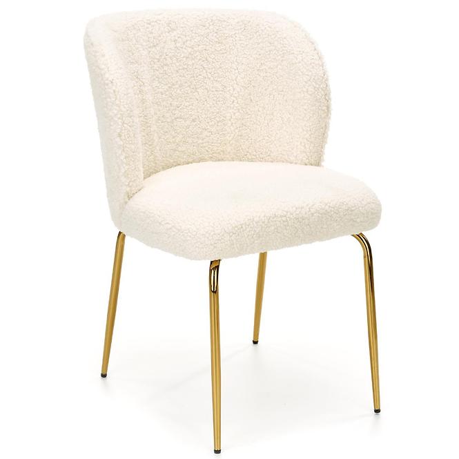Stolička K474 Boucle/Chrome Krém/Zlatý