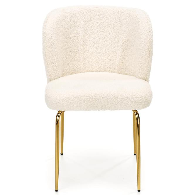 Stolička K474 Boucle/Chrome Krém/Zlatý