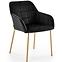 Stolička K306 Velvet/Chrome čierna/Zlatý