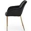 Stolička K306 Velvet/Chrome čierna/Zlatý,10