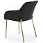 Stolička K306 Velvet/Chrome čierna/Zlatý,11