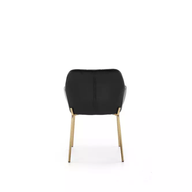 Stolička K306 Velvet/Chrome čierna/Zlatý