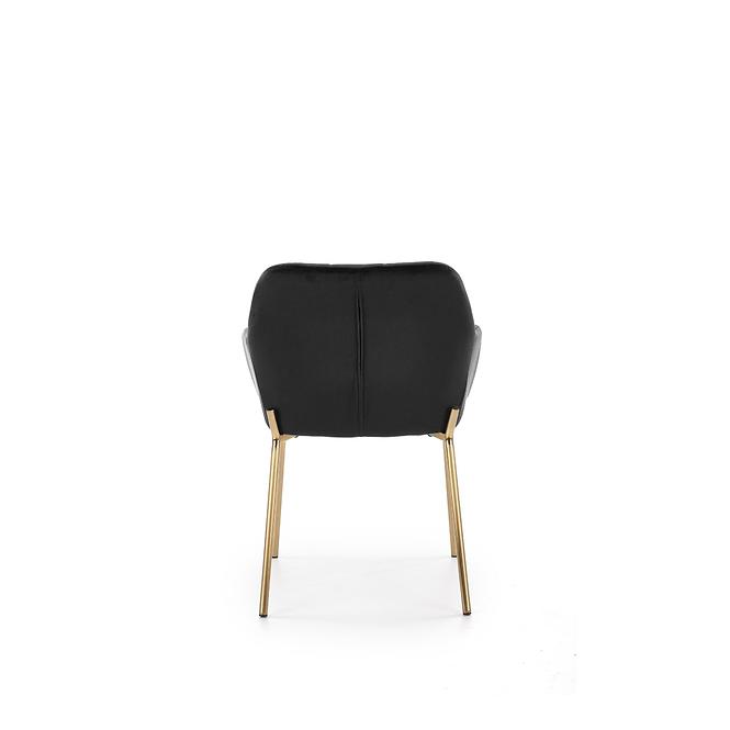 Stolička K306 Velvet/Chrome čierna/Zlatý