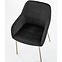 Stolička K306 Velvet/Chrome čierna/Zlatý,5