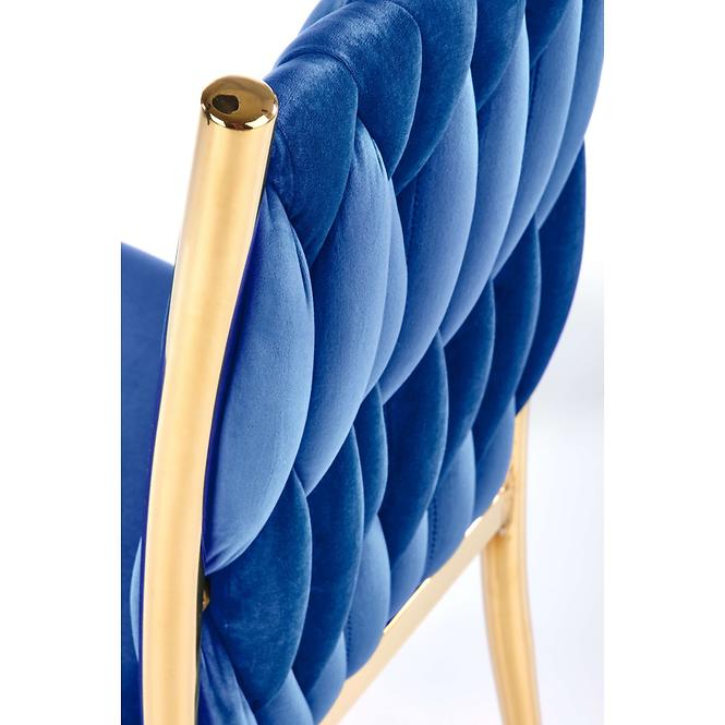 Stolička K436 Velvet/Chrome Granát/Zlatý