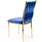 Stolička K436 Velvet/Chrome Granát/Zlatý,9
