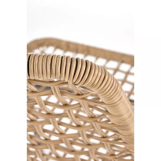 Stolička K457 Rattan/Kov Natural/čierna