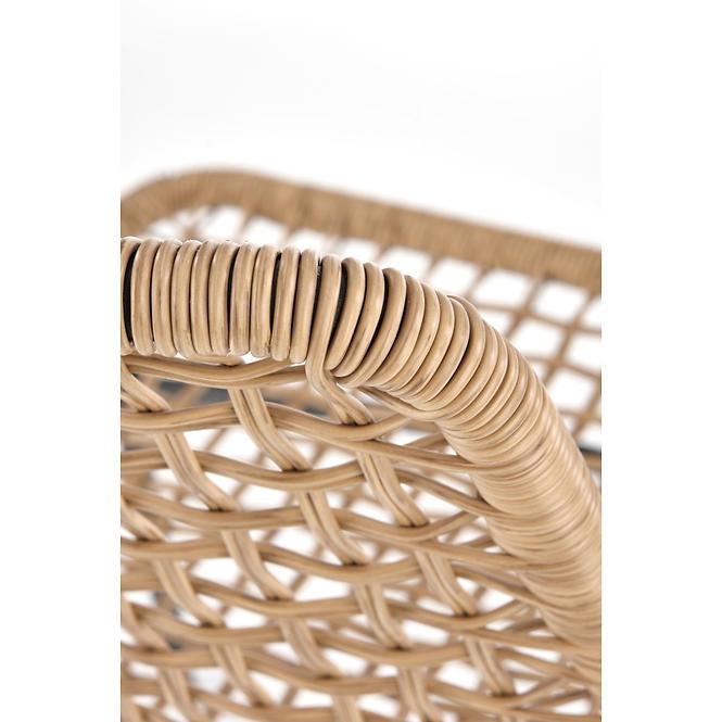 Stolička K457 Rattan/Kov Natural/čierna