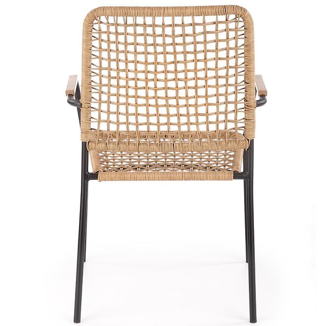 Stolička K457 Rattan/Kov Natural/čierna
