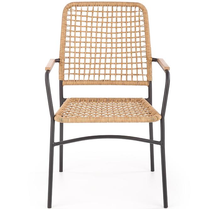 Stolička K457 Rattan/Kov Natural/čierna