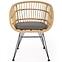 Stolička K456 Rattan/Tkanina/Kov Natural/Šedá,3