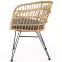 Stolička K456 Rattan/Tkanina/Kov Natural/Šedá,4