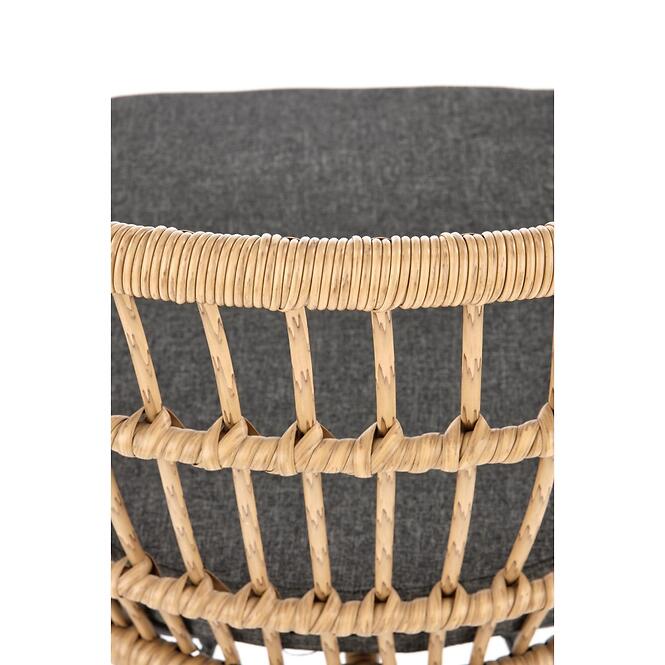 Stolička K456 Rattan/Tkanina/Kov Natural/Šedá,8