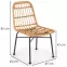 Stolička K401 Rattan/Tkanina/Kov Natural/čierna,2