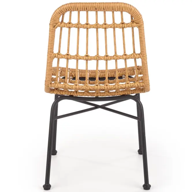 Stolička K401 Rattan/Tkanina/Kov Natural/čierna,3