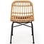 Stolička K401 Rattan/Tkanina/Kov Natural/čierna,3