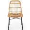 Stolička K401 Rattan/Tkanina/Kov Natural/čierna,5