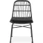 Stolička K401 Rattan/Tkanina/Kov čierna/Šedá,13