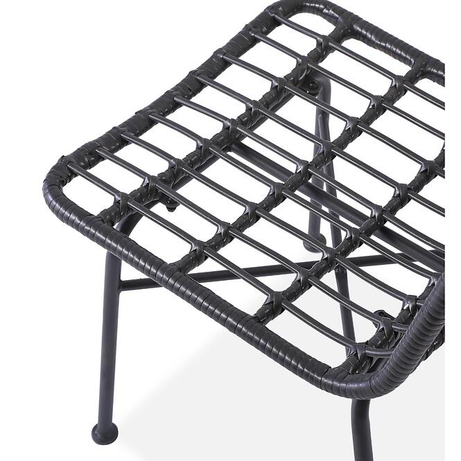Stolička K401 Rattan/Tkanina/Kov čierna/Šedá,3