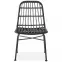 Stolička K401 Rattan/Tkanina/Kov čierna/Šedá,6