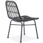 Stolička K401 Rattan/Tkanina/Kov čierna/Šedá,8