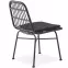 Stolička K401 Rattan/Tkanina/Kov čierna/Šedá,9