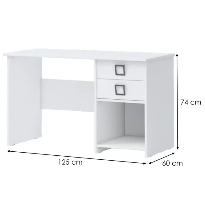 Písací stôl  Kiki KS6-BE/KI-15 biely/biely,2