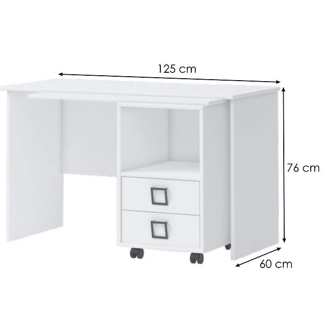 Písací stôl Kiki RS-BE/KI-15 biely/biely,2