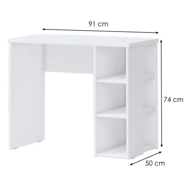 Písací stôl  Kiki RS90-BE/KI biely,2