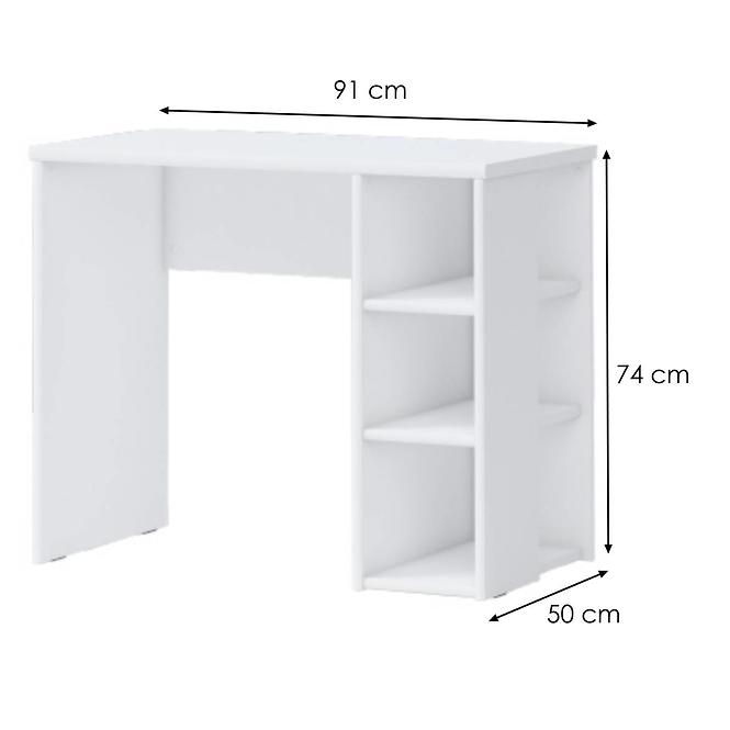Písací stôl  Kiki RS90-BE/KI biely,2