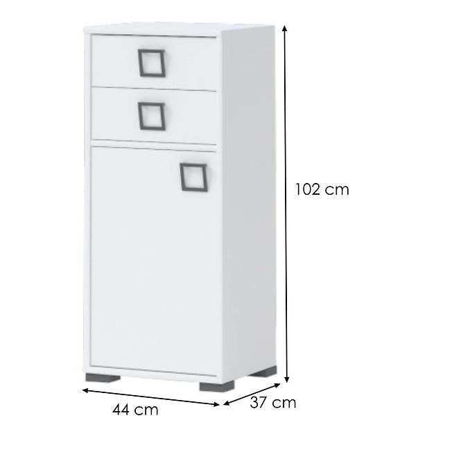 Komoda 1D2S Kiki OR12-BE/KI-15 white/white