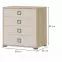 Komoda Kiki F4-BK/KI-01 beech/sand,2