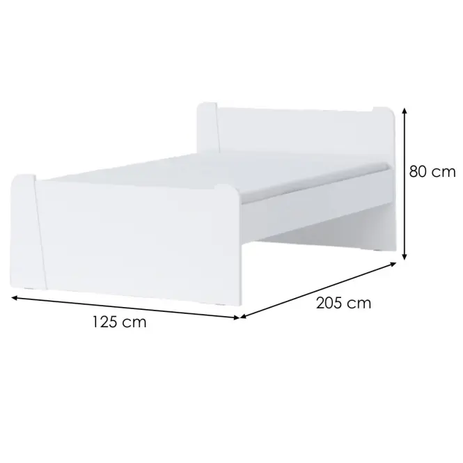 Posteľ Kiki KR120-BE/KI white,2