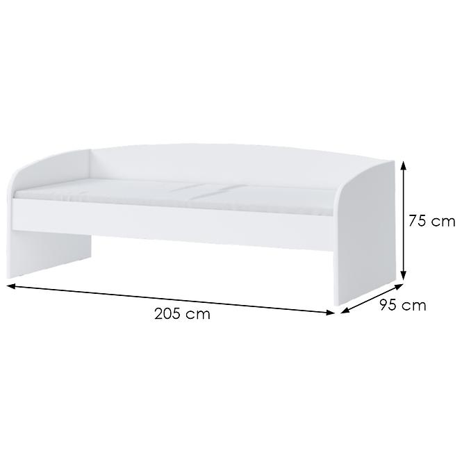 Posteľ Kiki KRT90-BE/KI white,2