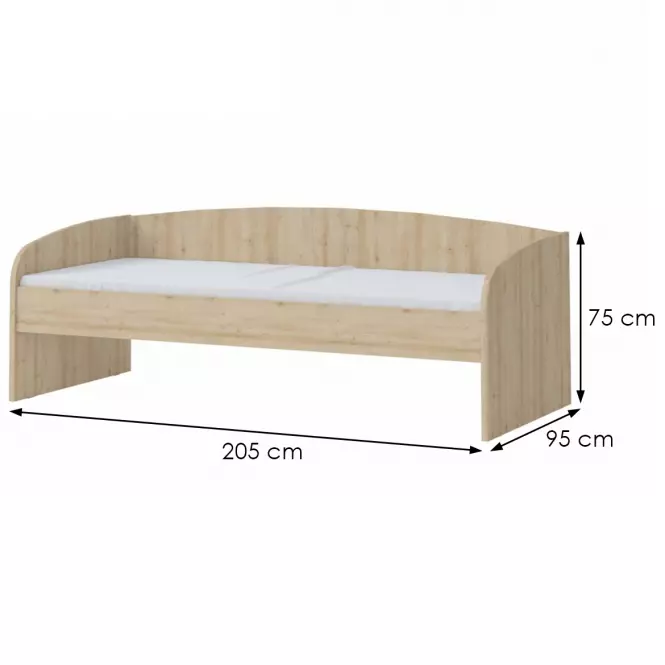 Posteľ Kiki KRT90-BK/KI beech