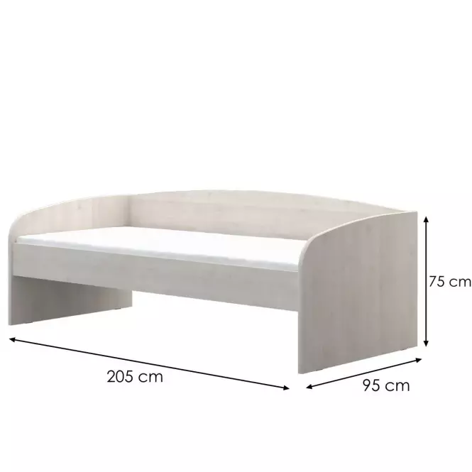 Posteľ JOY-KR90 polar pine/mango/lime/torquise,2