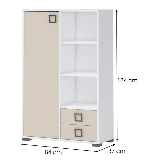 Regál Kiki K12-BE/KI-01 white/sand,2