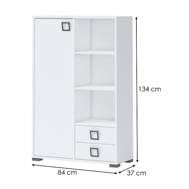 Regál Kiki K12-BE/KI-15 white/white