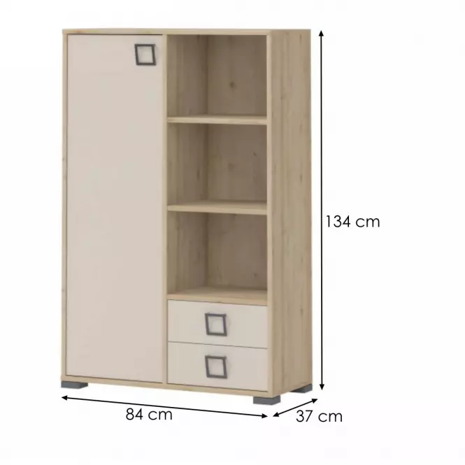 Regál Kiki K12-BK/KI-01 beech/sand