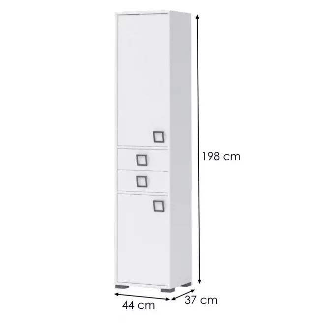 Regál Kiki V22-BE/KI-15 white/white