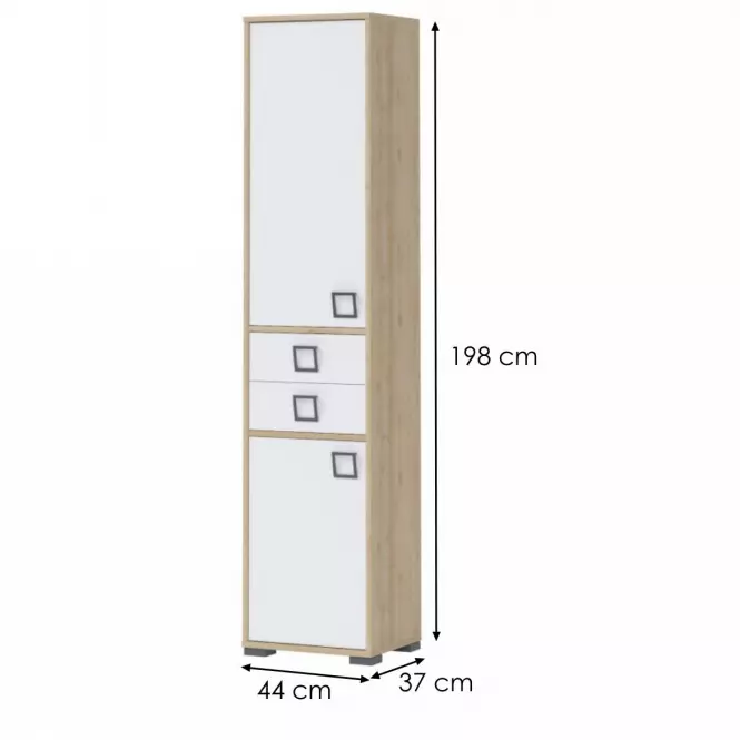 Regál Kiki V22-BK/KI-15 beech/white