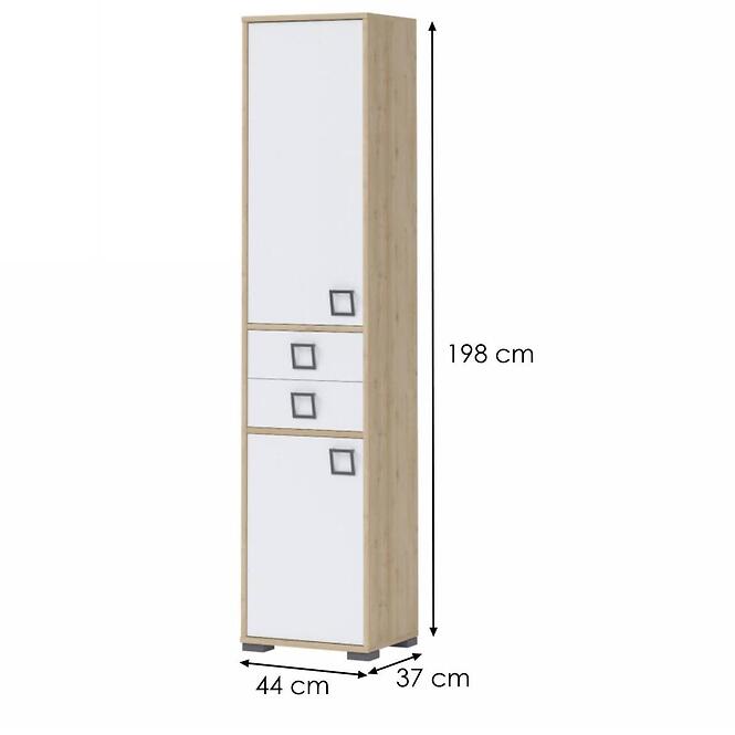 Regál Kiki V22-BK/KI-15 beech/white,2