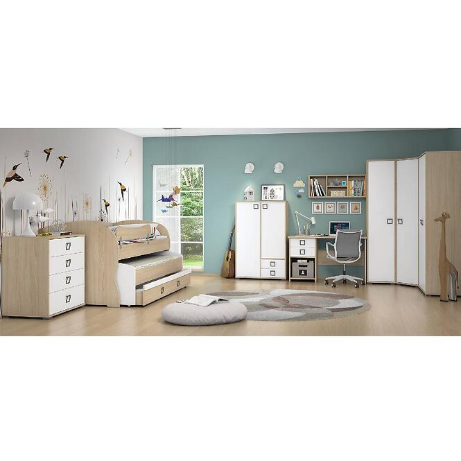 Regál Kiki V22-BK/KI-15 beech/white,3