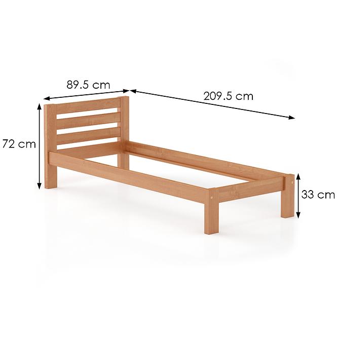 Posteľ borovica LK127–80x200 jelša