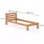 Posteľ borovica LK127–80x200 jelša,3