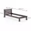 Posteľ borovica LK127–80x200 orech,3