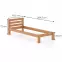 Posteľ borovica LK127–90x200 jelša,3
