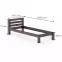 Posteľ borovica LK127–90x200 orech,3