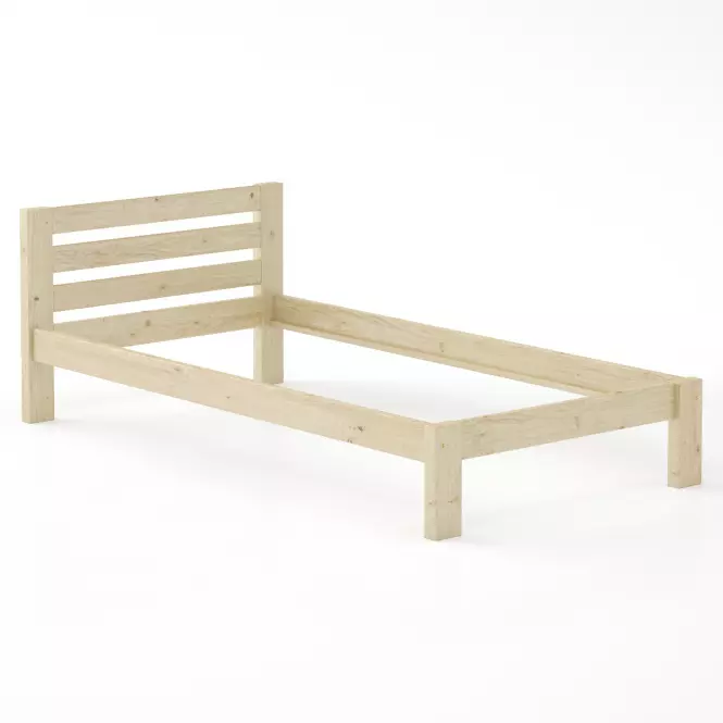 Posteľ borovica LK127–100x200 surová,2