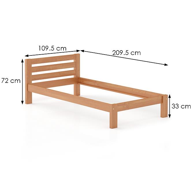 Posteľ borovica LK127–100x200 jelša